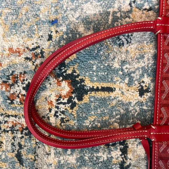 Goyard Saint Louis Tote Bad Red PM Coated Canvas - Picture 7 of 15
